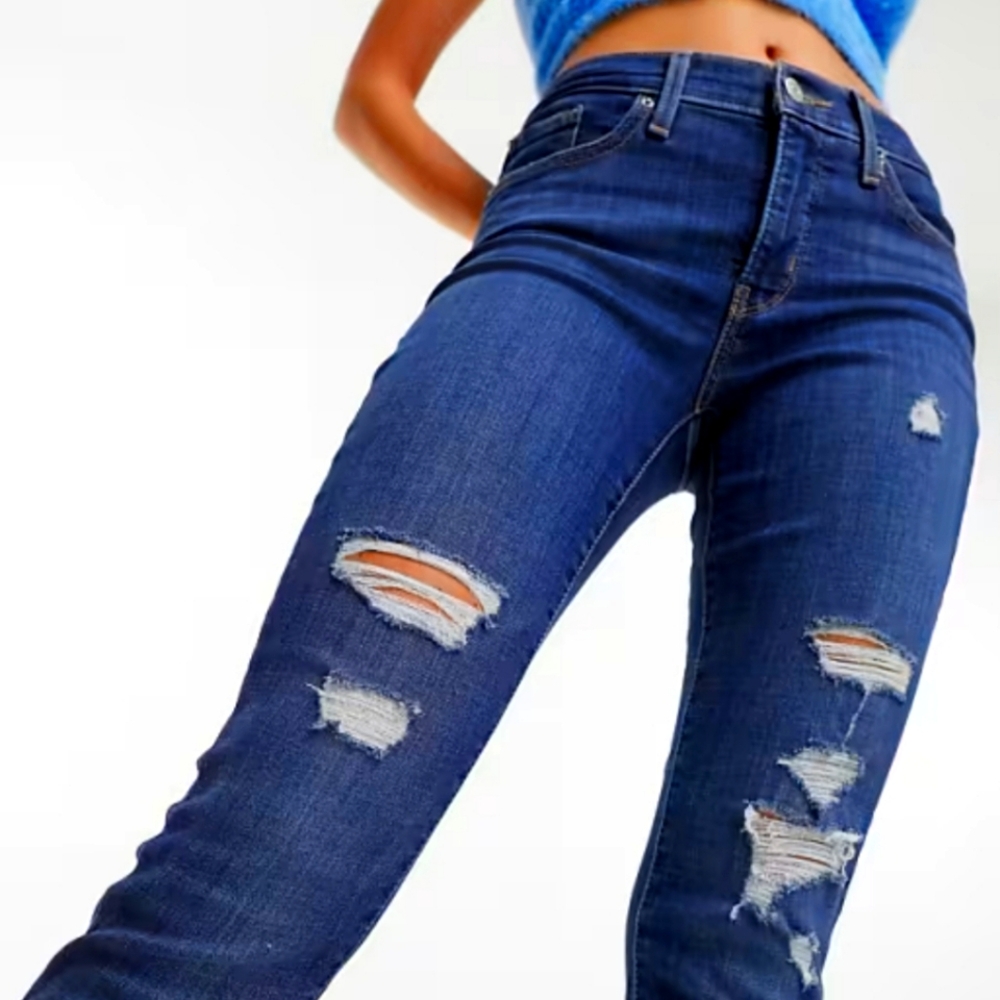 Pacsun high-waisted distressed jeans